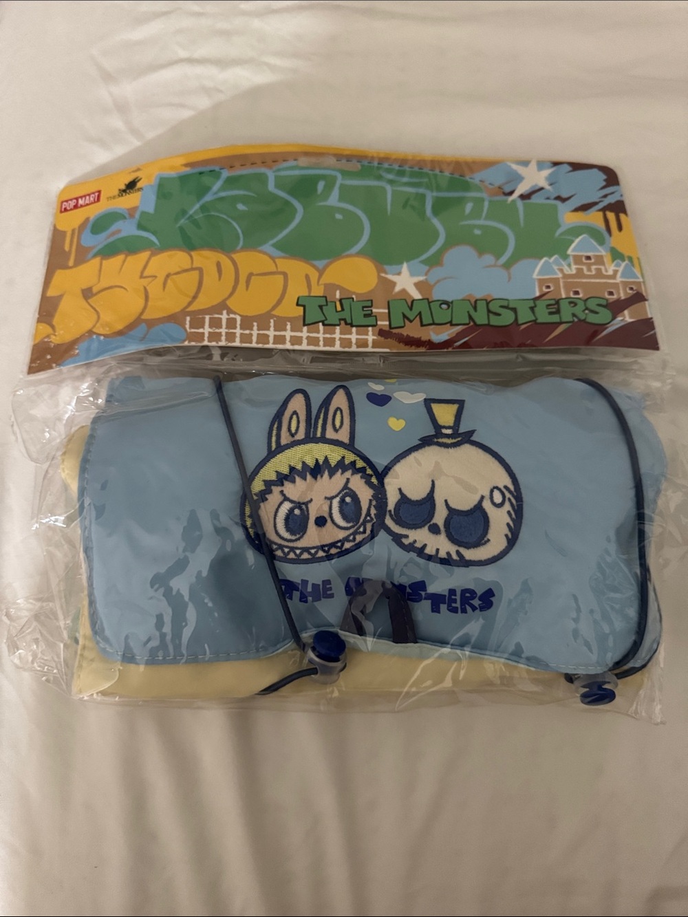 Pop Mart The Monsters Blue Kids Travel Pillow